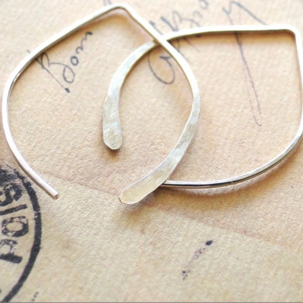 Neat Silver Wishbone Earrings